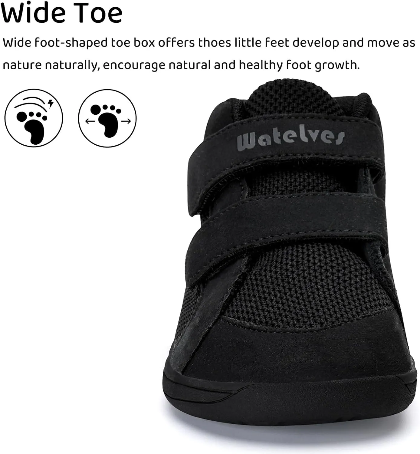 WateLves Toddler Wide Barefoot Shoes Boys Girls Little Kid High Top Minimalist Sneakers | Zero-Drop Healthy Sole | Natural to Grow