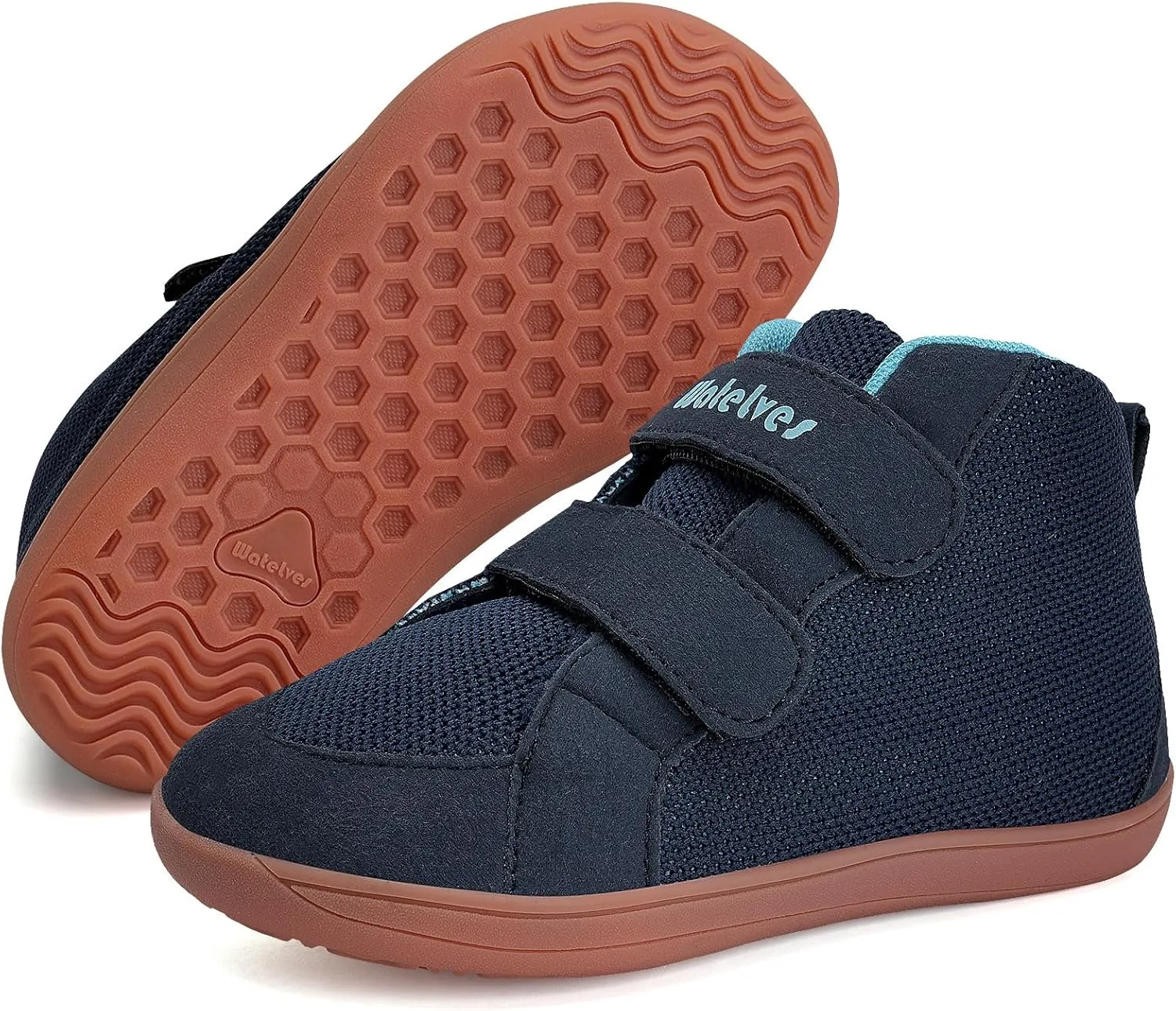 WateLves Toddler Wide Barefoot Shoes Boys Girls Little Kid High Top Minimalist Sneakers | Zero-Drop Healthy Sole | Natural to Grow
