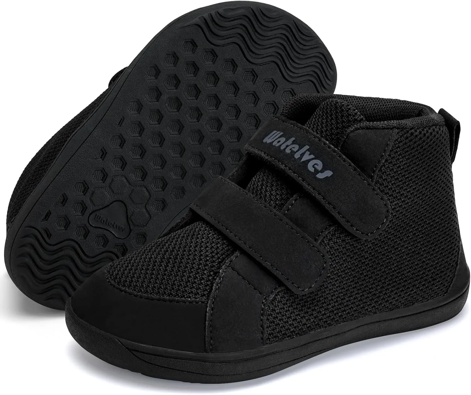 WateLves Toddler Wide Barefoot Shoes Boys Girls Little Kid High Top Minimalist Sneakers | Zero-Drop Healthy Sole | Natural to Grow