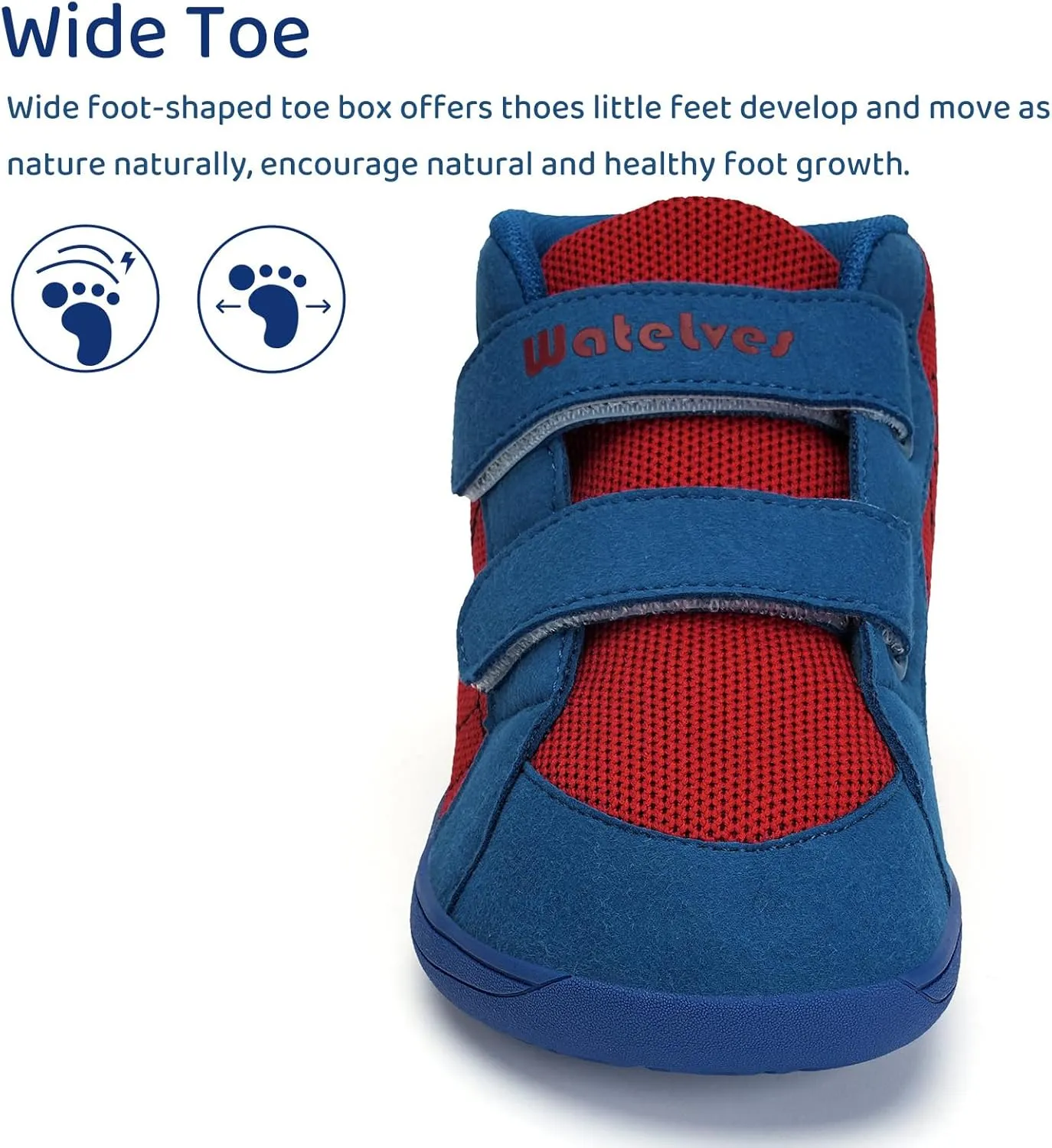 WateLves Toddler Wide Barefoot Shoes Boys Girls Little Kid High Top Minimalist Sneakers | Zero-Drop Healthy Sole | Natural to Grow