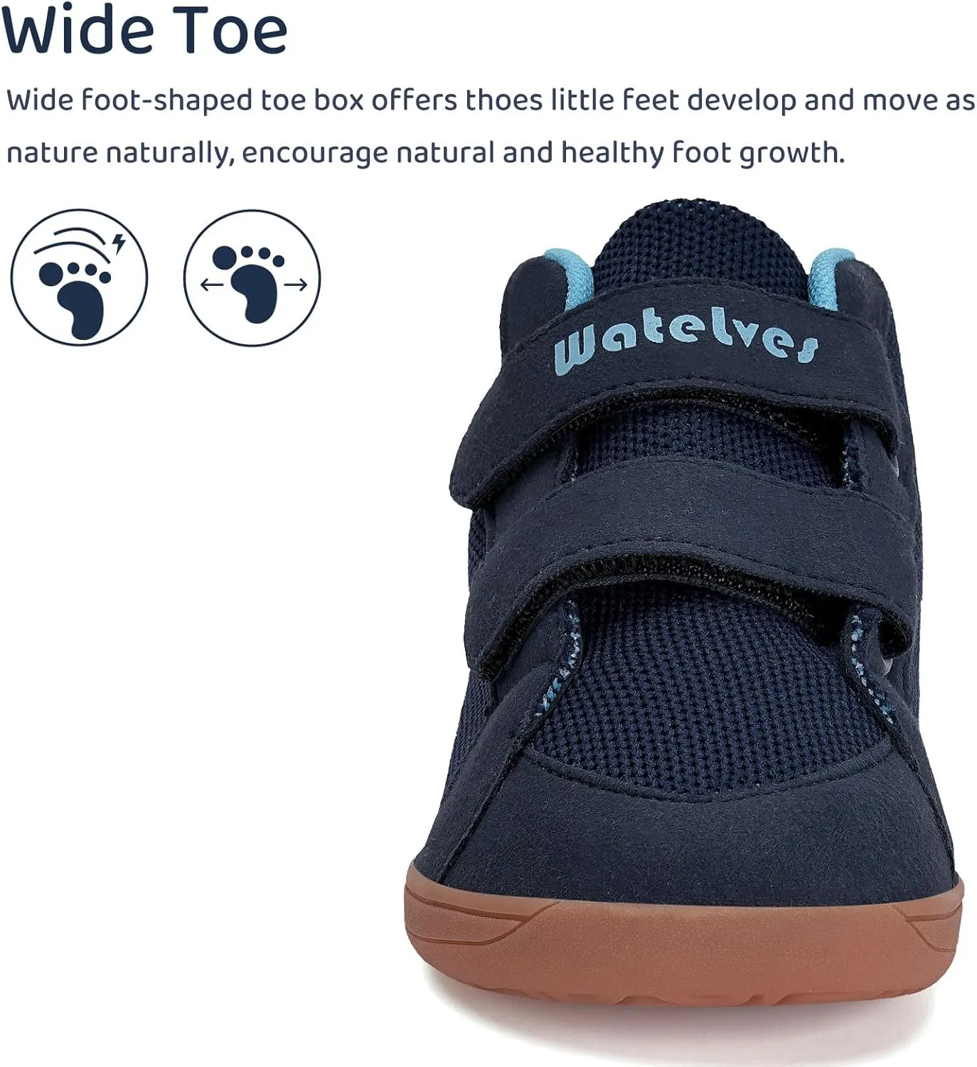 WateLves Toddler Wide Barefoot Shoes Boys Girls Little Kid High Top Minimalist Sneakers | Zero-Drop Healthy Sole | Natural to Grow