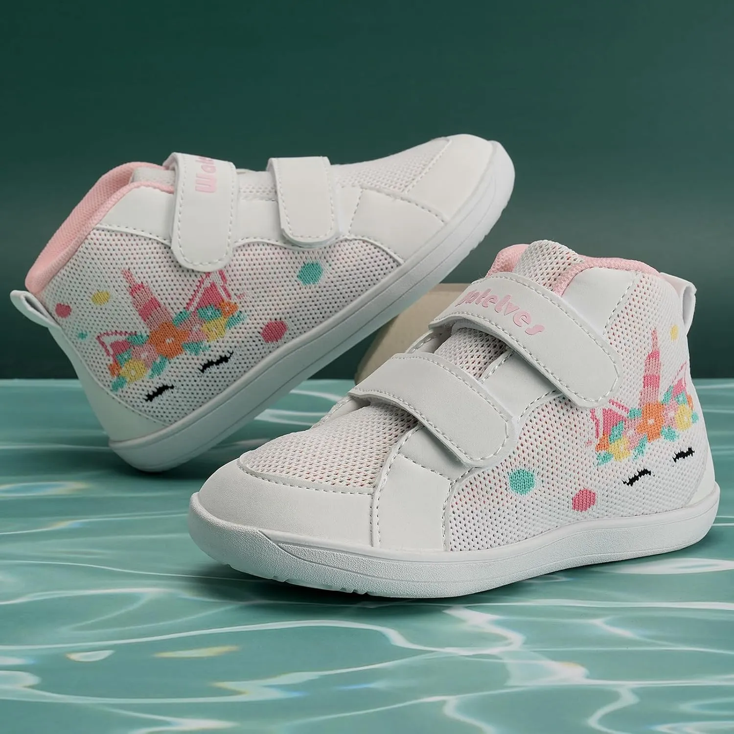 WateLves Toddler Wide Barefoot Shoes Boys Girls Little Kid High Top Minimalist Sneakers | Zero-Drop Healthy Sole | Natural to Grow