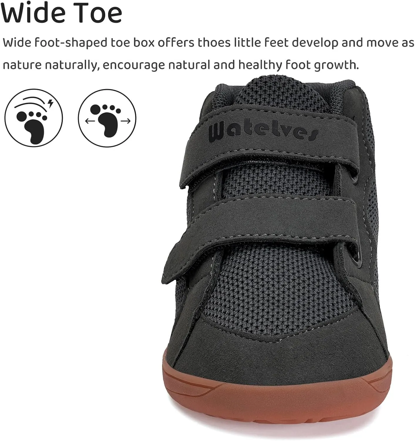 WateLves Toddler Wide Barefoot Shoes Boys Girls Little Kid High Top Minimalist Sneakers | Zero-Drop Healthy Sole | Natural to Grow