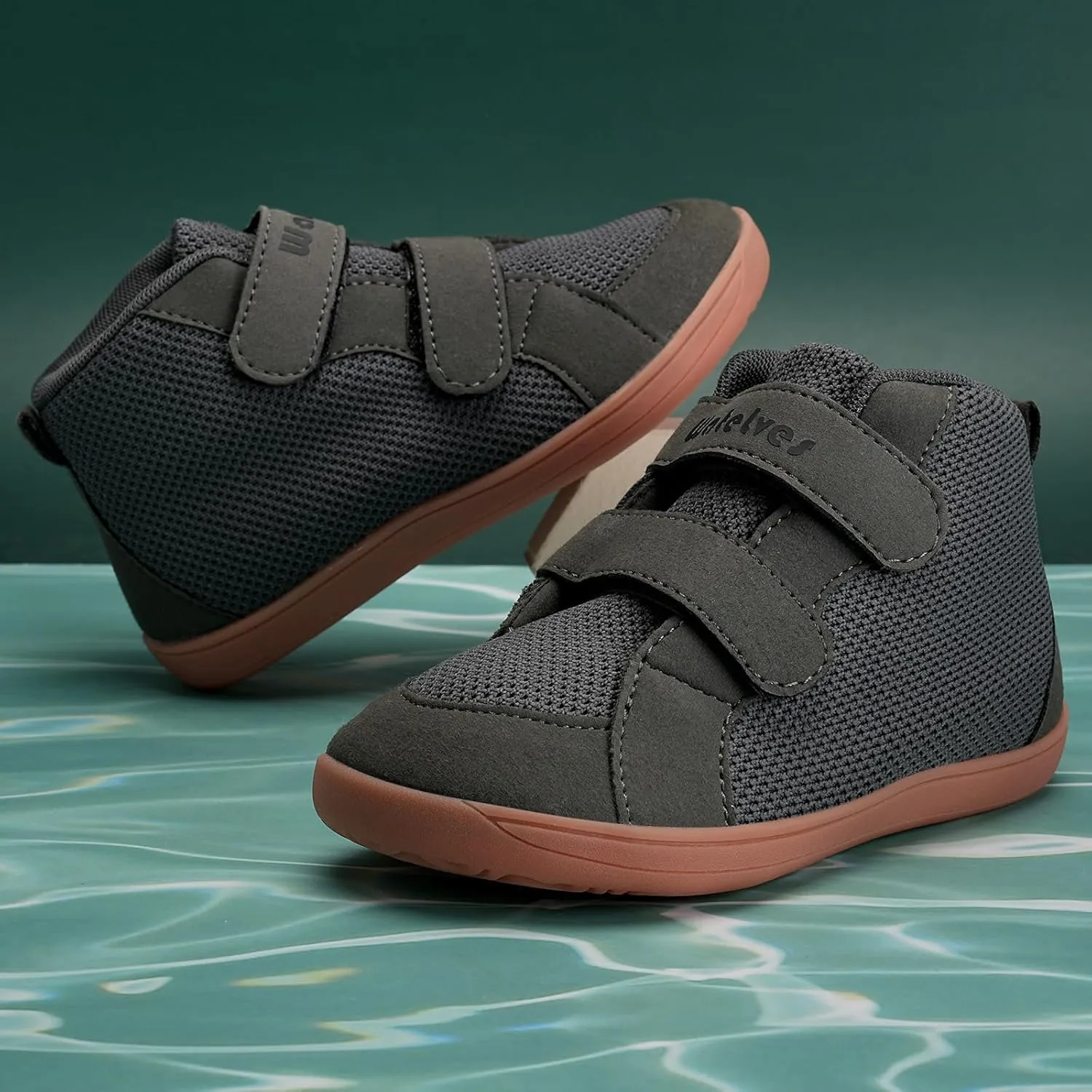 WateLves Toddler Wide Barefoot Shoes Boys Girls Little Kid High Top Minimalist Sneakers | Zero-Drop Healthy Sole | Natural to Grow