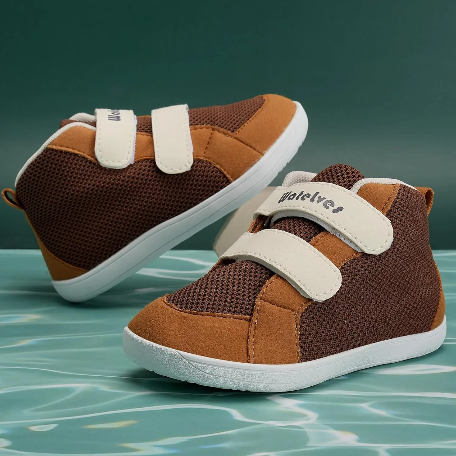 WateLves Toddler Wide Barefoot Shoes Boys Girls Little Kid High Top Minimalist Sneakers | Zero-Drop Healthy Sole | Natural to Grow