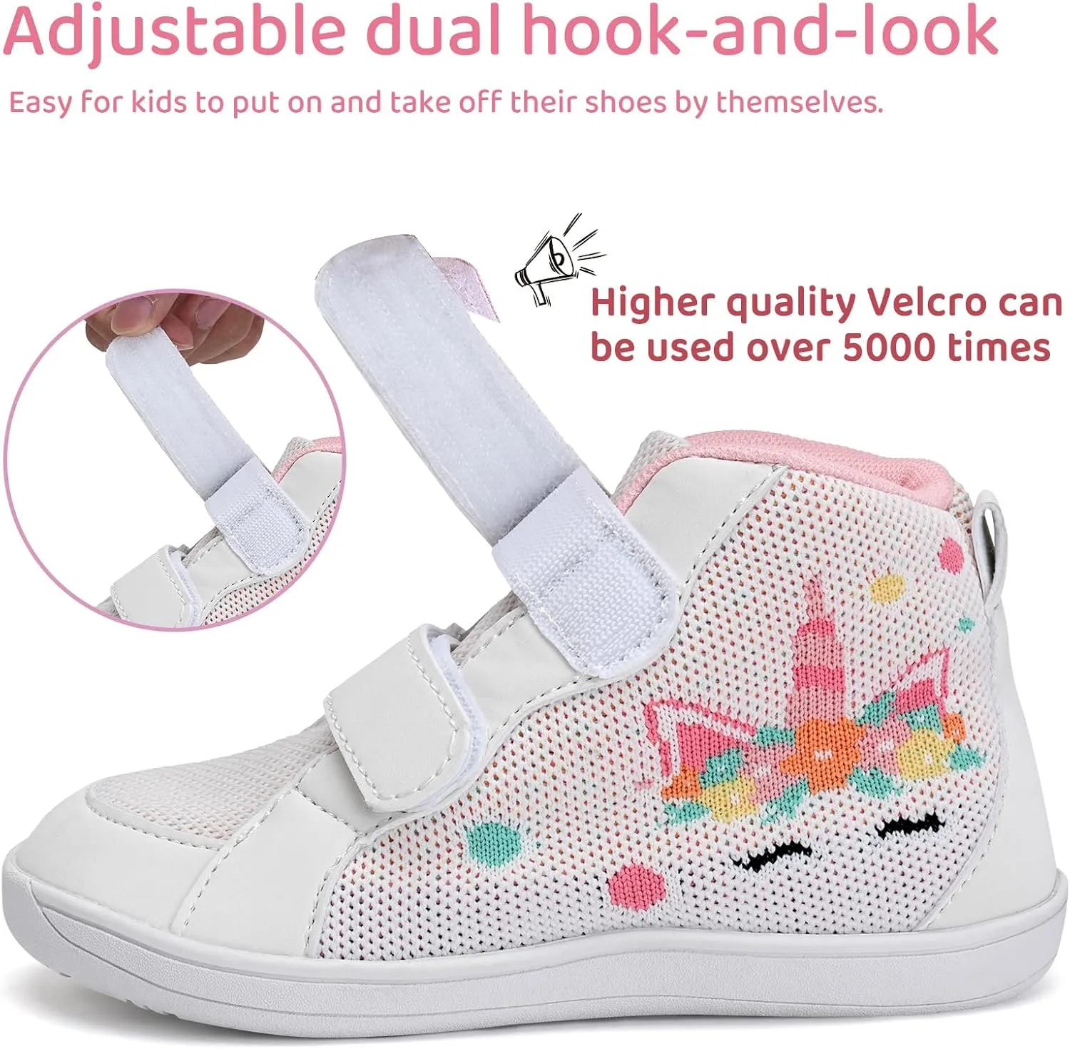 WateLves Toddler Wide Barefoot Shoes Boys Girls Little Kid High Top Minimalist Sneakers | Zero-Drop Healthy Sole | Natural to Grow