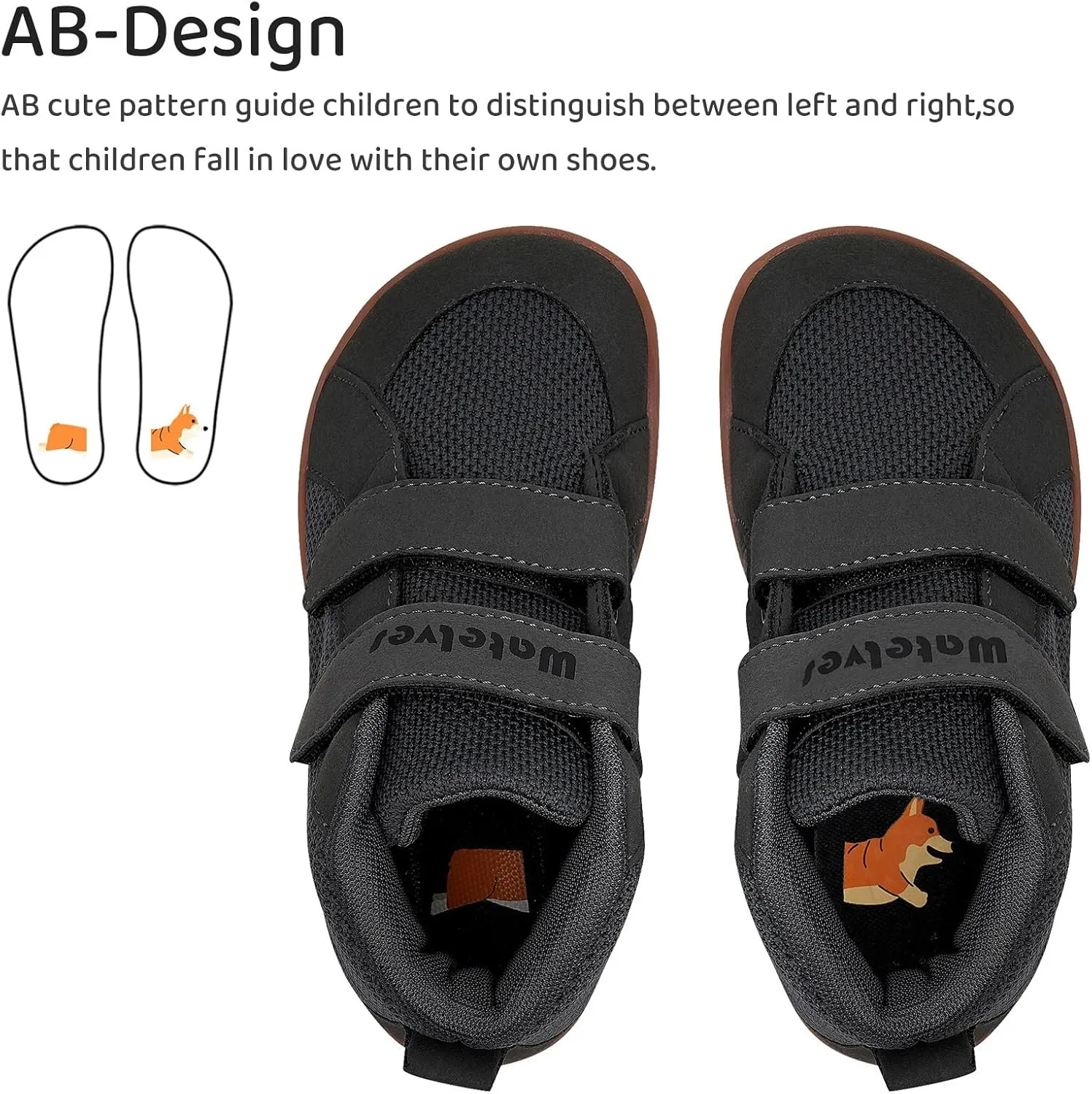 WateLves Toddler Wide Barefoot Shoes Boys Girls Little Kid High Top Minimalist Sneakers | Zero-Drop Healthy Sole | Natural to Grow