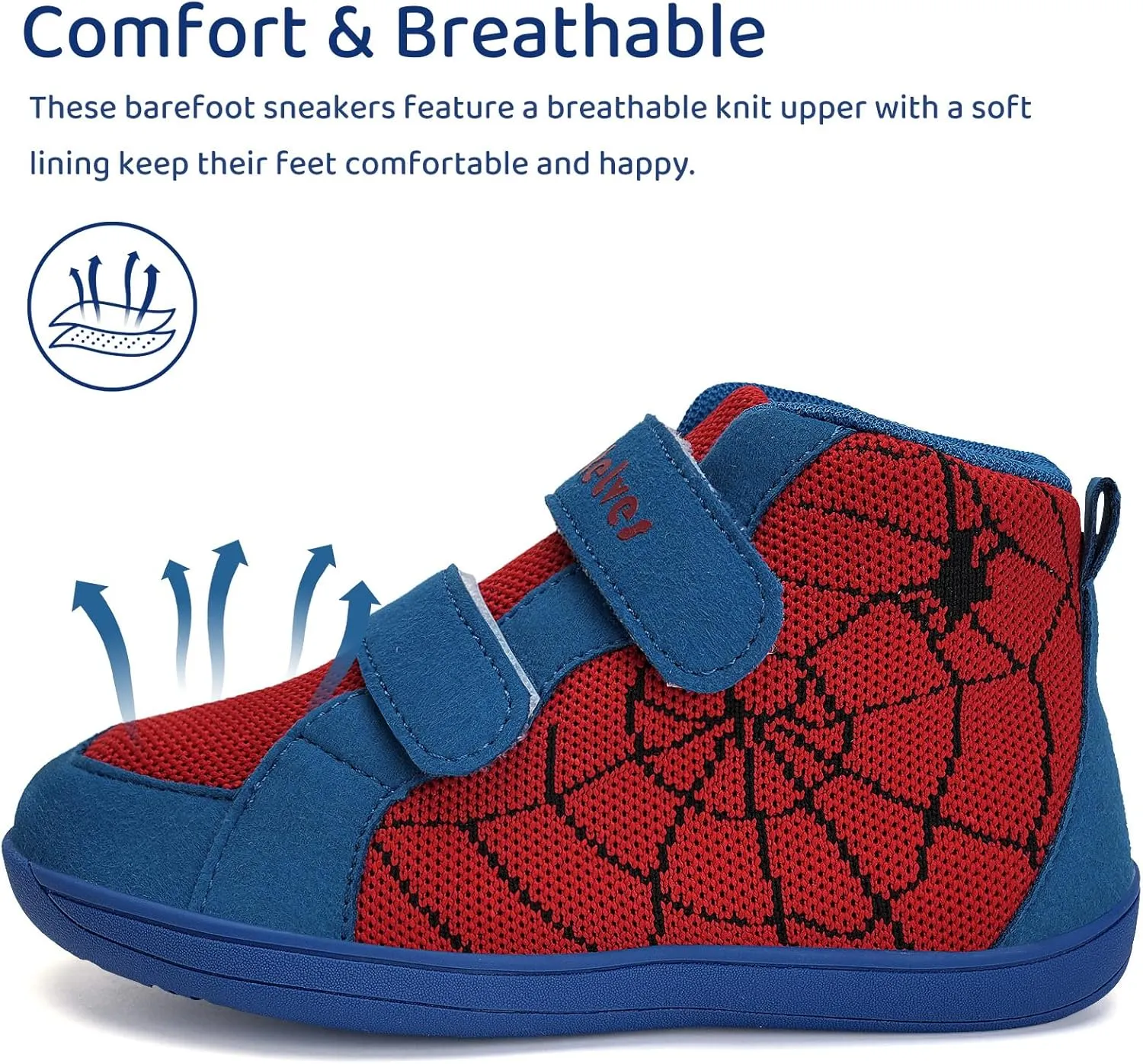 WateLves Toddler Wide Barefoot Shoes Boys Girls Little Kid High Top Minimalist Sneakers | Zero-Drop Healthy Sole | Natural to Grow