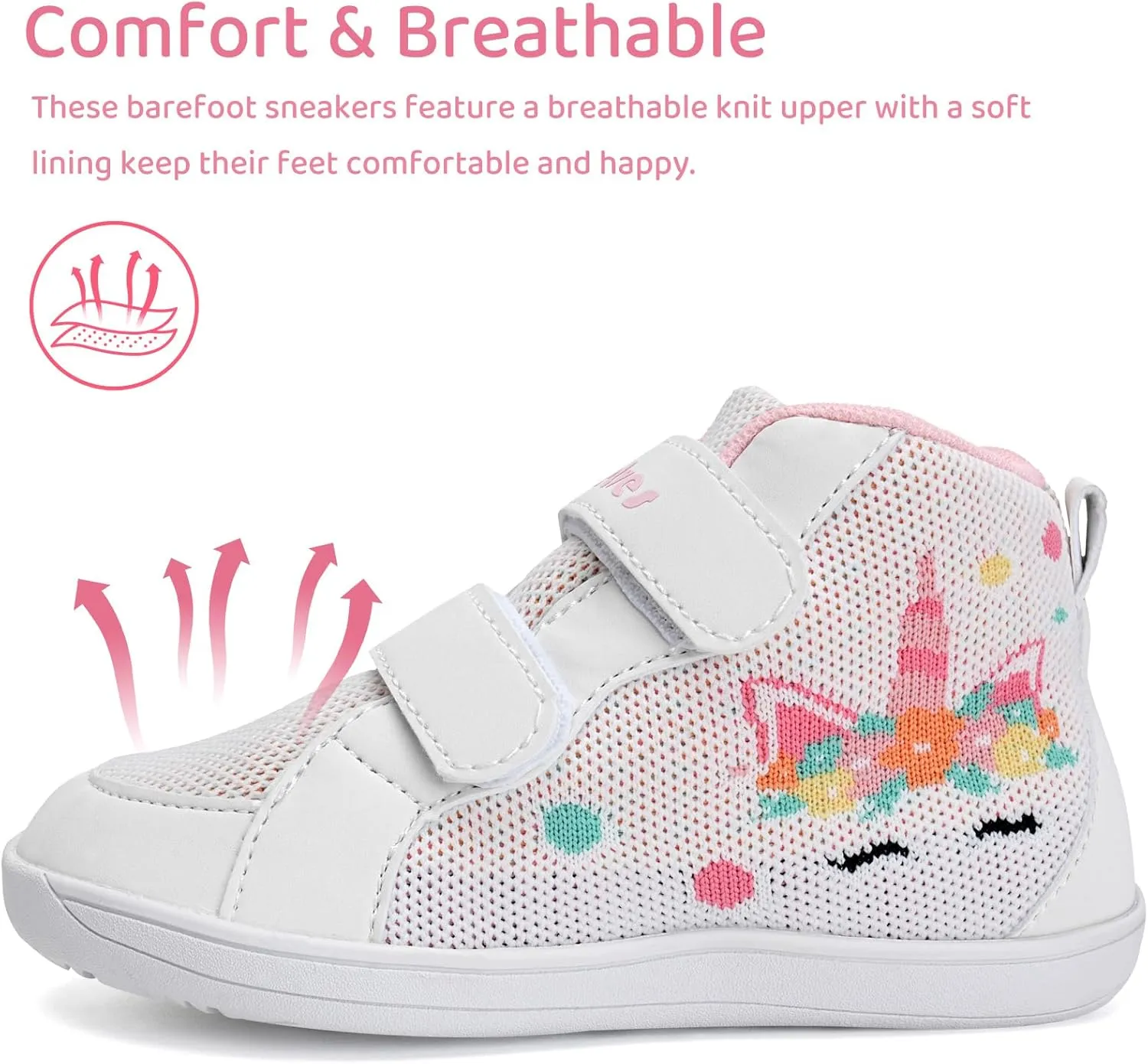 WateLves Toddler Wide Barefoot Shoes Boys Girls Little Kid High Top Minimalist Sneakers | Zero-Drop Healthy Sole | Natural to Grow