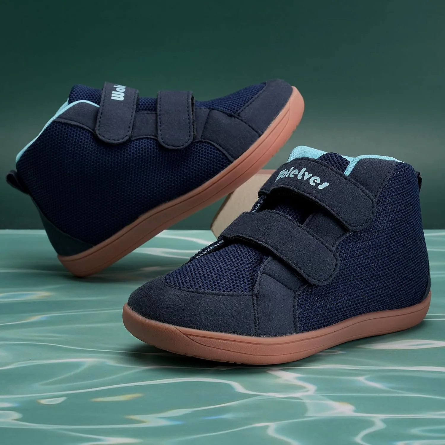 WateLves Toddler Wide Barefoot Shoes Boys Girls Little Kid High Top Minimalist Sneakers | Zero-Drop Healthy Sole | Natural to Grow