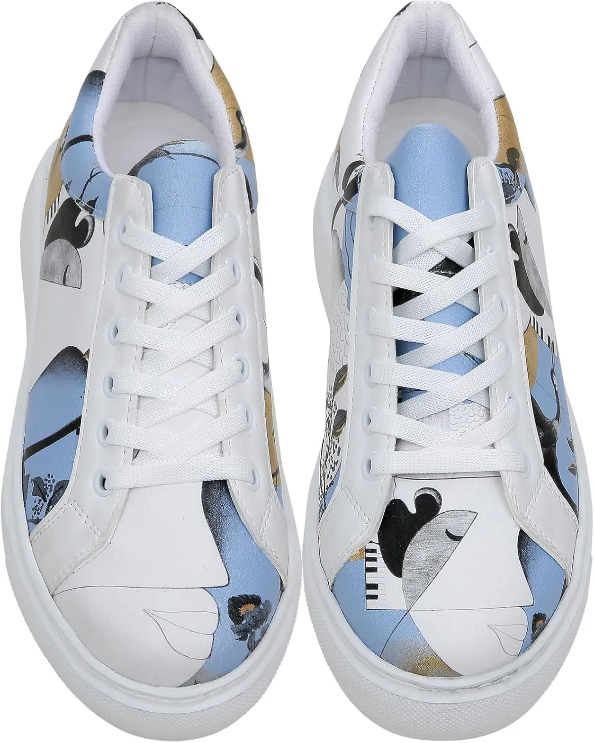 Wedge Platform Sneakers for Women - Handmade Vegan Leather, Unique Chunky Sneakers