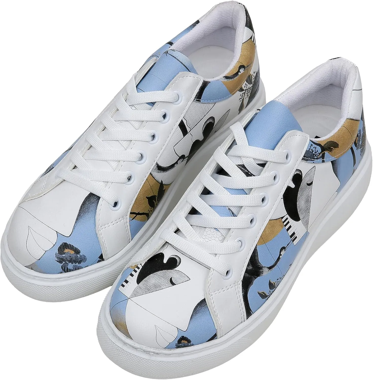 Wedge Platform Sneakers for Women - Handmade Vegan Leather, Unique Chunky Sneakers