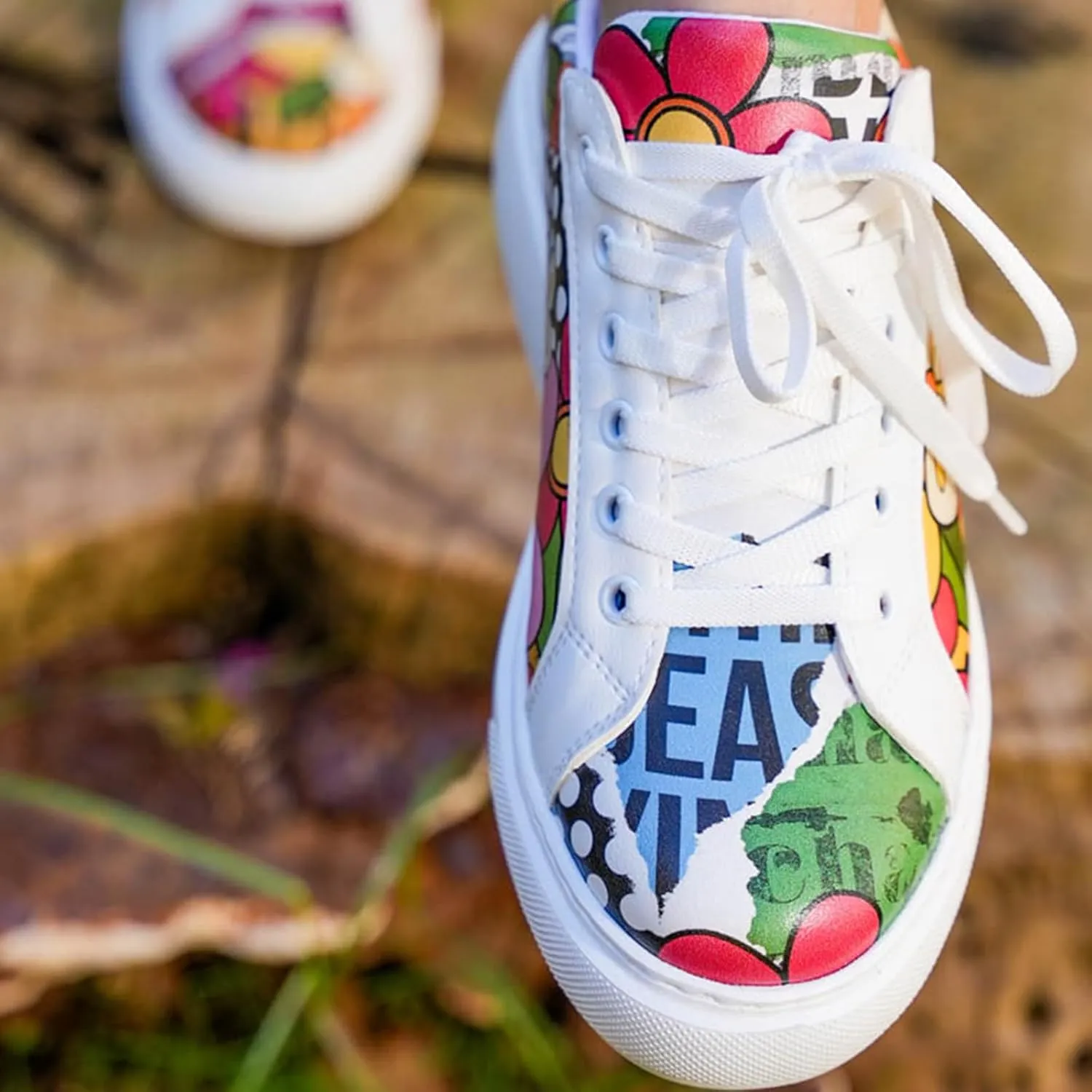 Wedge Platform Sneakers for Women - Handmade Vegan Leather, Unique Chunky Sneakers