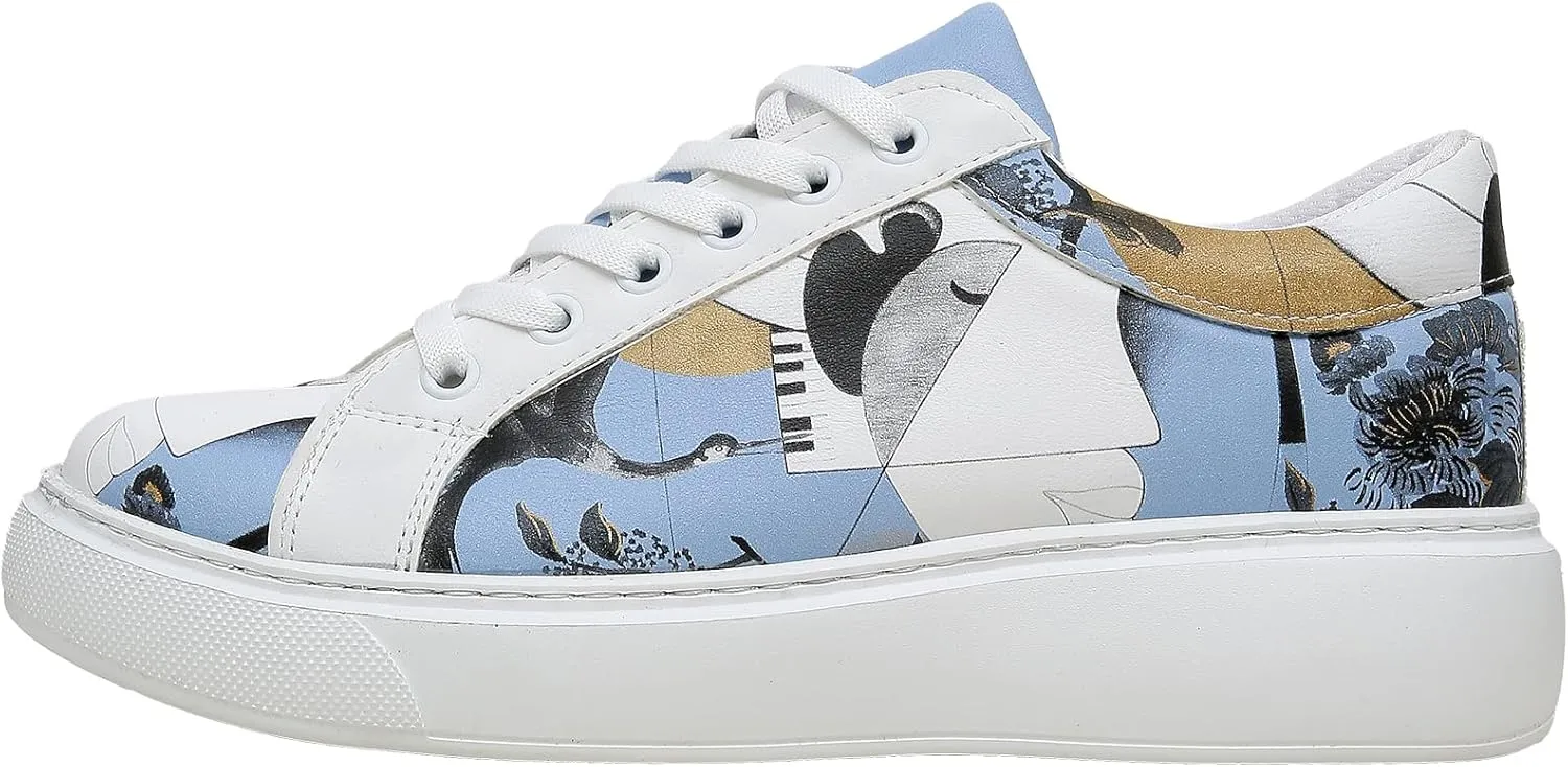 Wedge Platform Sneakers for Women - Handmade Vegan Leather, Unique Chunky Sneakers