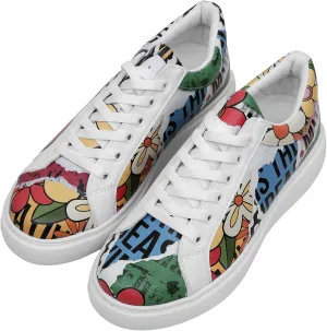 Wedge Platform Sneakers for Women - Handmade Vegan Leather, Unique Chunky Sneakers
