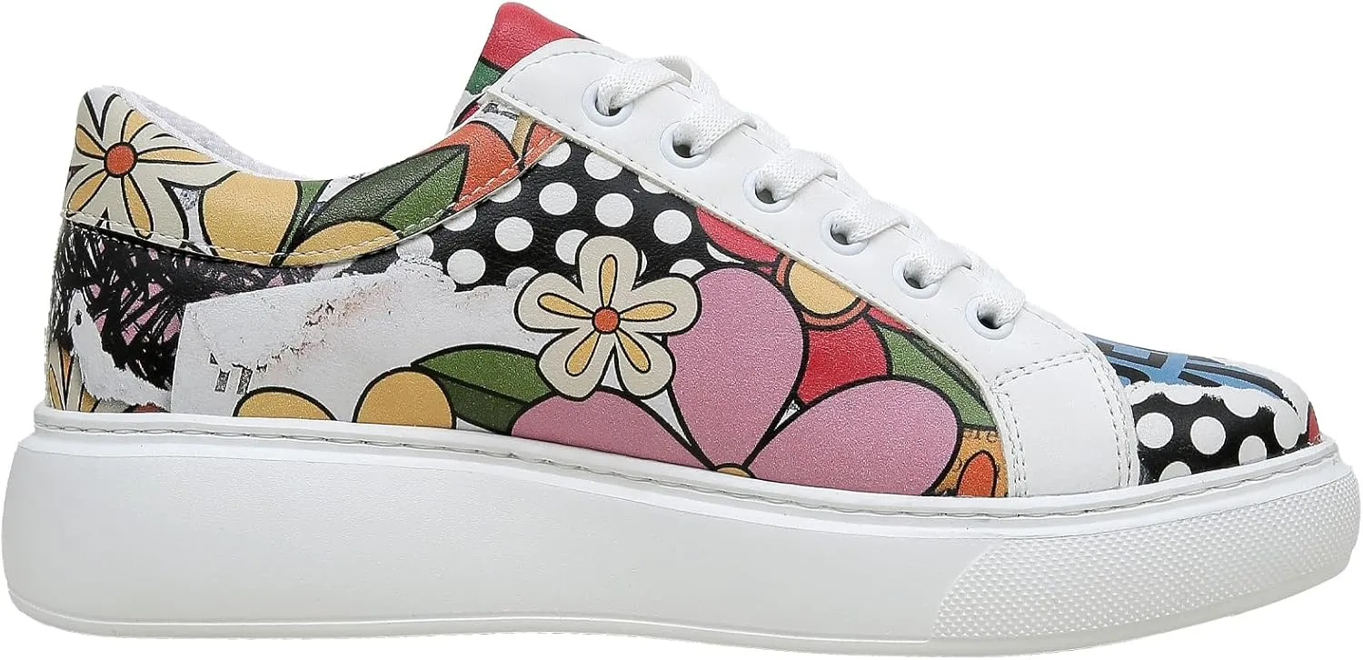 Wedge Platform Sneakers for Women - Handmade Vegan Leather, Unique Chunky Sneakers
