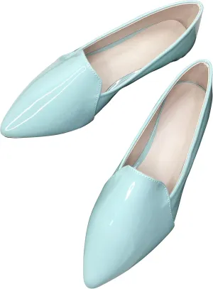 WENJIAZHIZHI Ballet Flats for Women Comfortable Women's Flats Memory Foam Slip on Pointed Toe Flats Shoes Women Solid