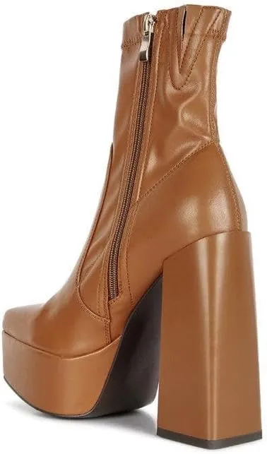 Whippers Patent Pu High Platform Ankle Boots