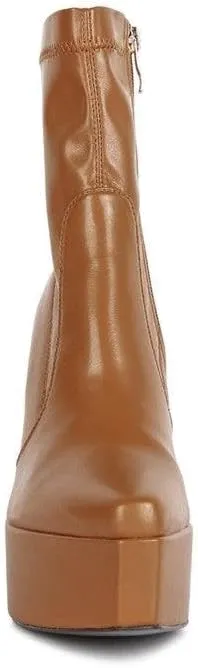 Whippers Patent Pu High Platform Ankle Boots