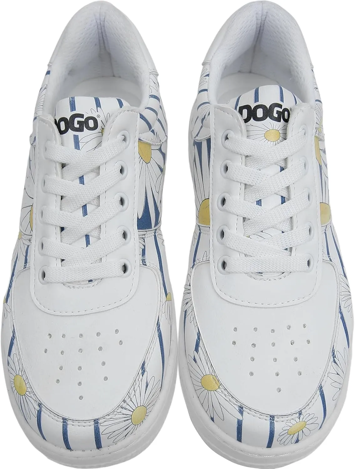 White Sneakers for Women - Handmade Women's Fashion Sneakers, Vegan Leather and Unique Design Dice Sneakers