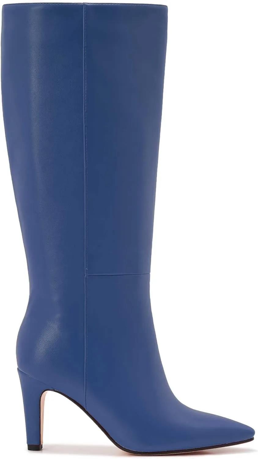 Wide Calf Kitten Heel Boots For Women Knee High pointed toe Tall Long boots Stiletto Heel Side Zipper