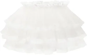 Woman Sexy Layered Ruffled Mini Skirt High Waist Mesh Tulle Tutu Skirt Sweet A Line Skirt y2k Lace Trim Skirts