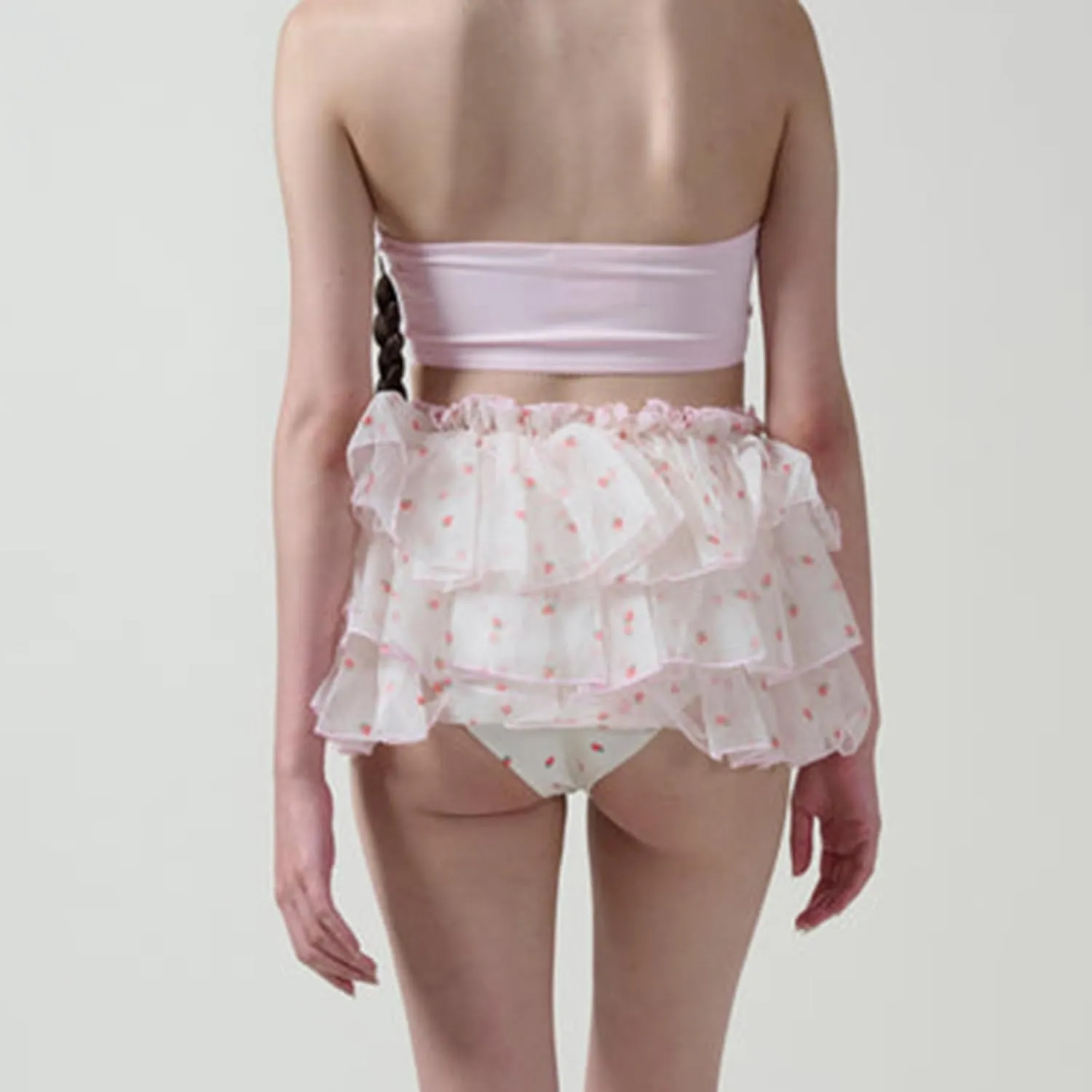Woman Sexy Layered Ruffled Mini Skirt High Waist Mesh Tulle Tutu Skirt Sweet A Line Skirt y2k Lace Trim Skirts