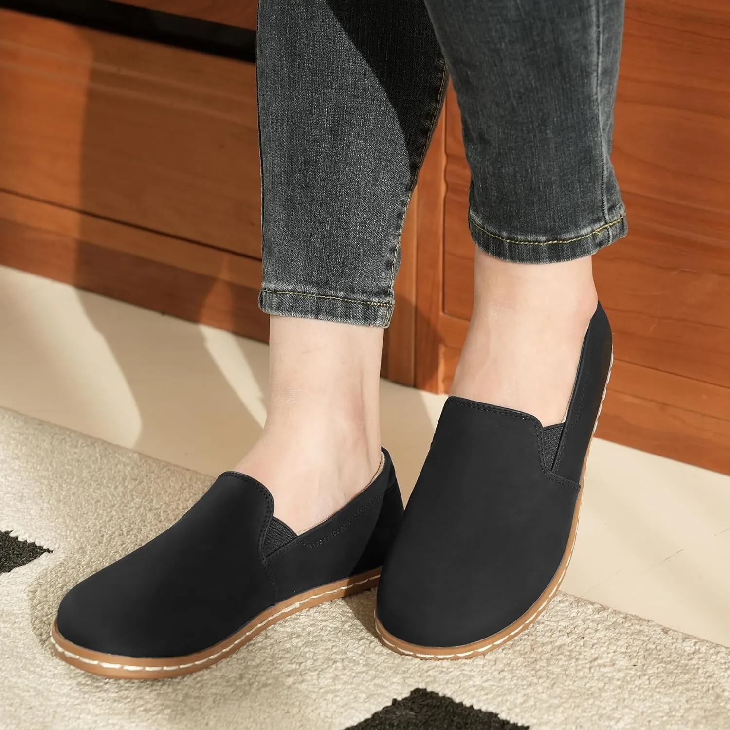 Women Barefoot Dress Shoes Comfortable Walking Loafers