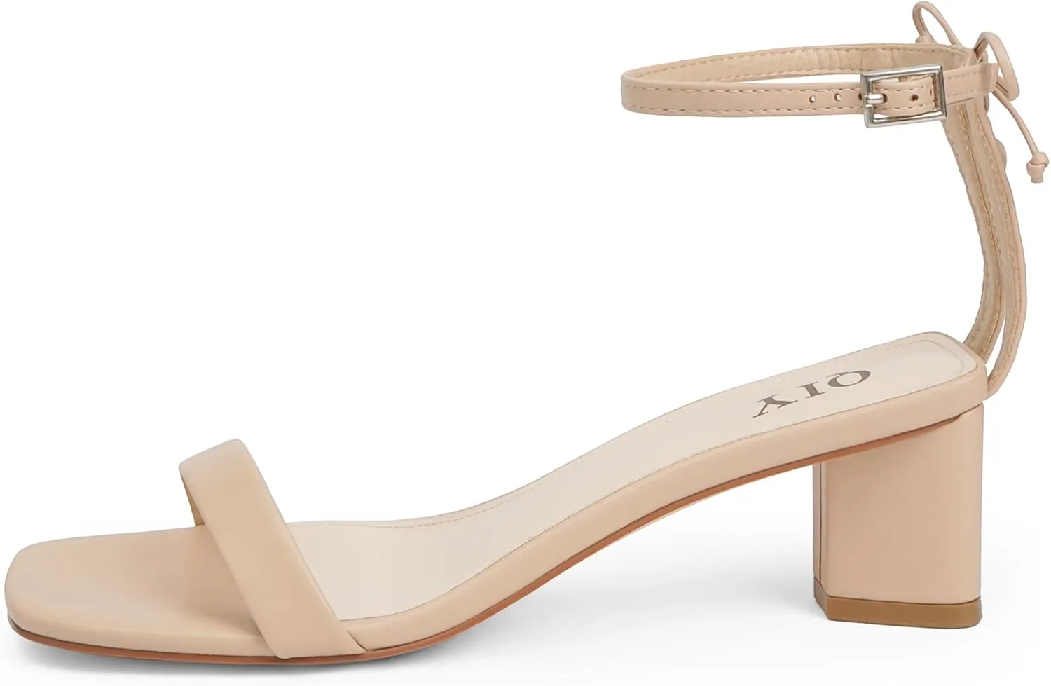 Women Heels Square Open Toe Sandals Ankle Strap Chunky Heels with Bow Comfort Dress Party Shoes