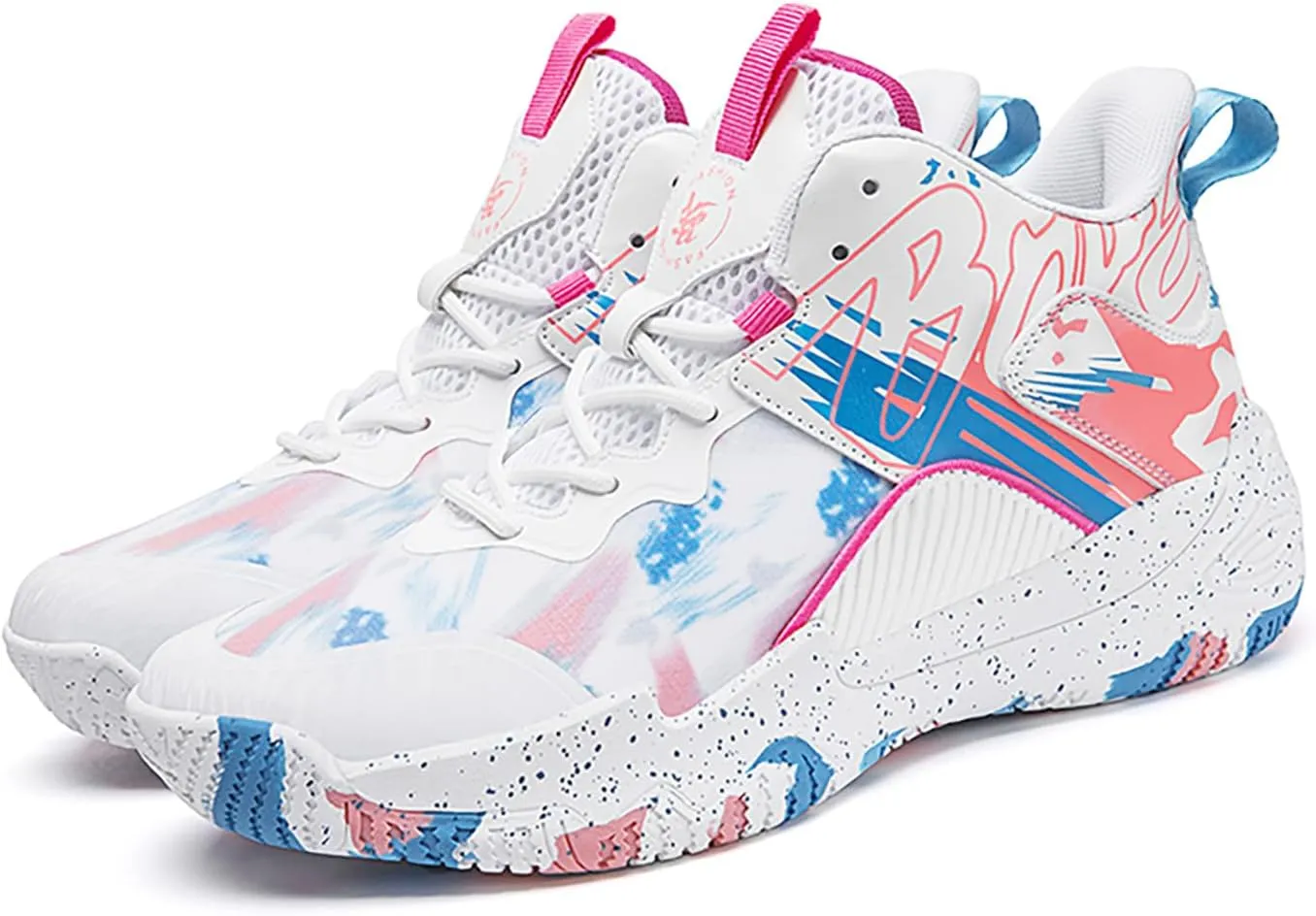 Women Men Basketball Shoes Fashion Running Sneakers Colorful Painting High Rebound Non-Slip Sport Shoes