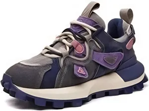 Women Premium Chunky Dad Sneakers, Stylish Leather Platform Shoes, Y2K Streetwear Sporty Versatile Lightweight Teens