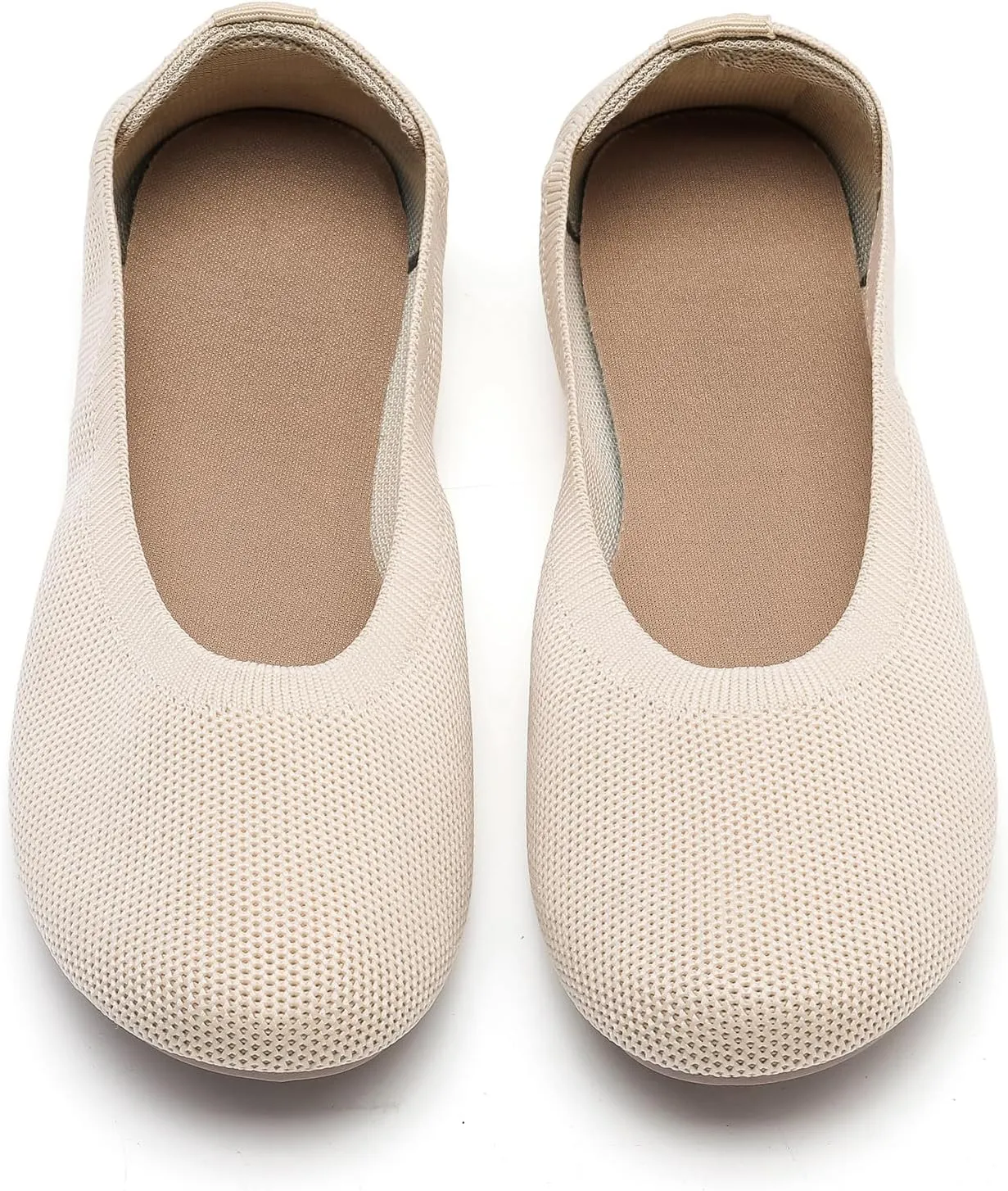 Women's Ballet Flats Dress Shoes for Women, Women Classic Round Toe Slip On Flat Walking Shoes, Women Casual Comfortable Soft Knit Black Leopard Flats Shoes