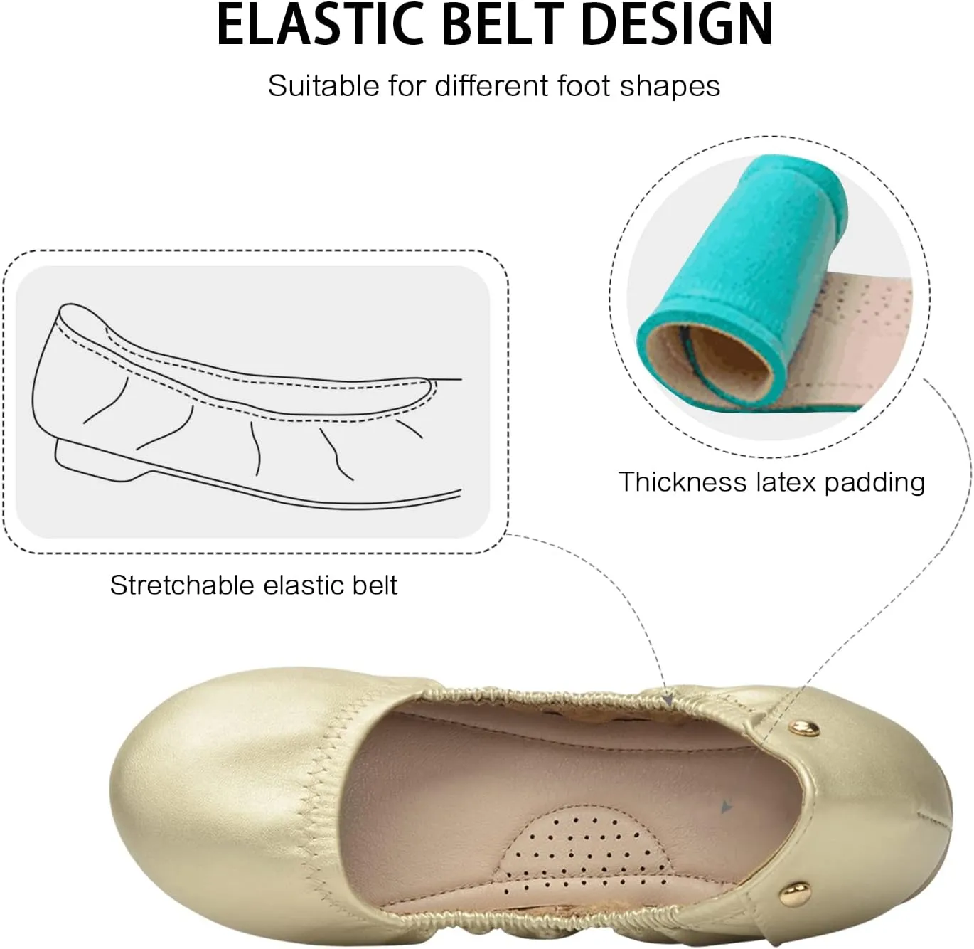 Women's Ballet Flats Dress Shoes for Women, Women Classic Round Toe Slip On Flat Walking Shoes, Women Casual Comfortable Soft Knit Black Leopard Flats Shoes