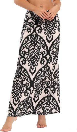 Women's Bohemian Print Long Maxi Skirt