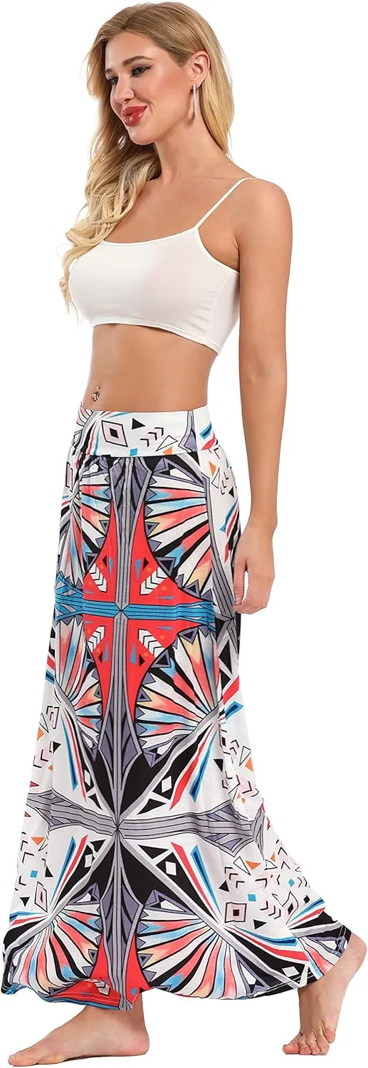 Women's Bohemian Print Long Maxi Skirt
