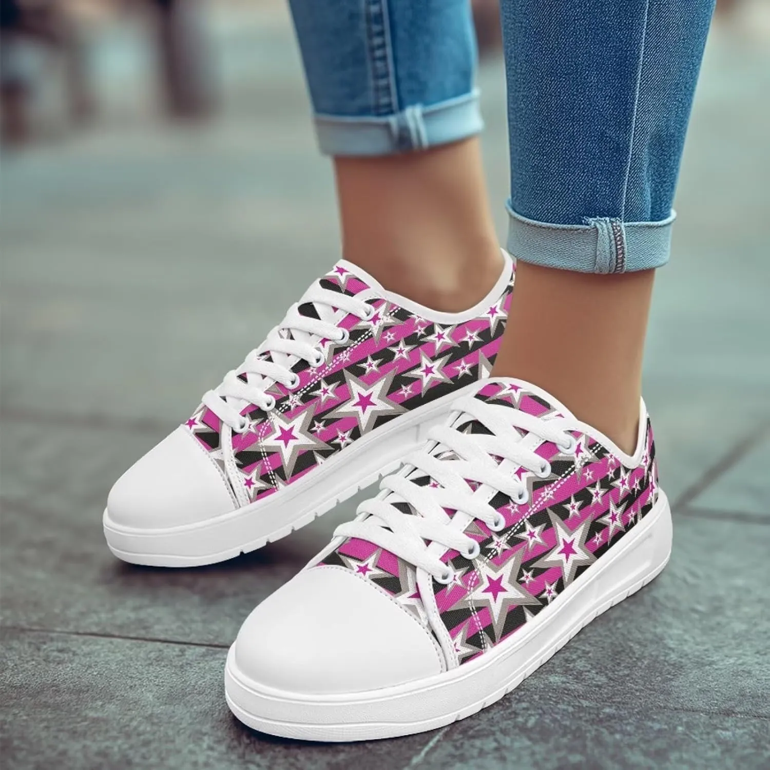Women's Casual Fashion Canvas Sneakers Hand Free Low-Top Sneakers Lightweight Slip-On Loafers Walking Driving Shoes