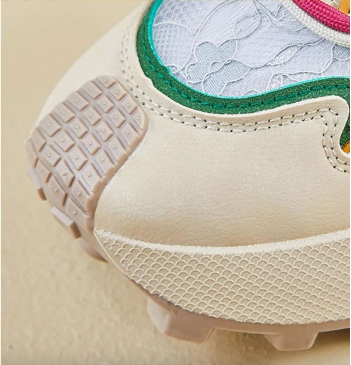 Women's Colorful Chunky Dad Sneakers Y2K Platform Trail Runners with Lace Detail & Two-Tone Shoelaces Harajuku Fashion Multi-Color Retro Streetwear Shoes