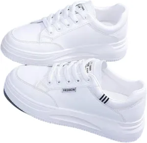 Women's Comfort Trendy Sneakers So Light Weight Rubber Soft Sole Korean Style Platform Chunky Casual Sneakers