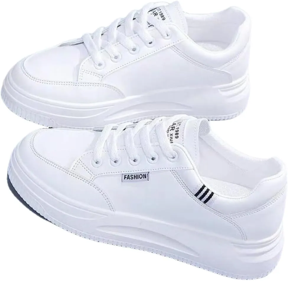 Women's Comfort Trendy Sneakers So Light Weight Rubber Soft Sole Korean Style Platform Chunky Casual Sneakers