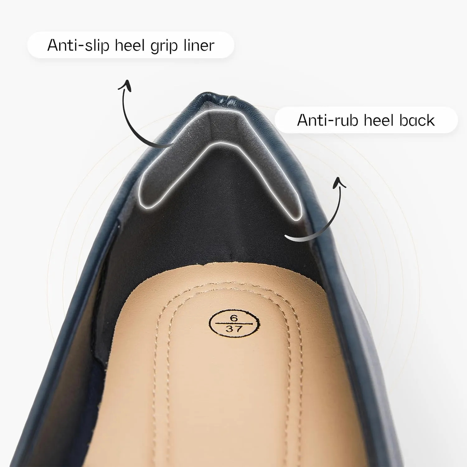Women's Comfortable Black Leather Dress Ballerina Flats for Office and Work