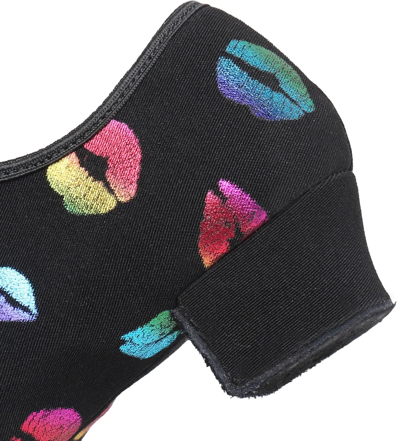 Women's Dance Shoes Colorful Lips Canvas Jazz Ballroom Practice Teaching Shoes Rhythm Latin Salsa Professional Dance Sneakers