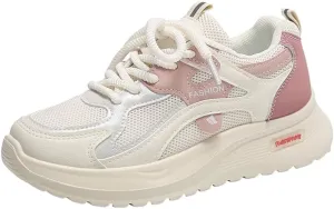 Women's Fashion Chunky Lace Up Sneakers Casual Platform Sneakers Lightweight Walking Running Shoes