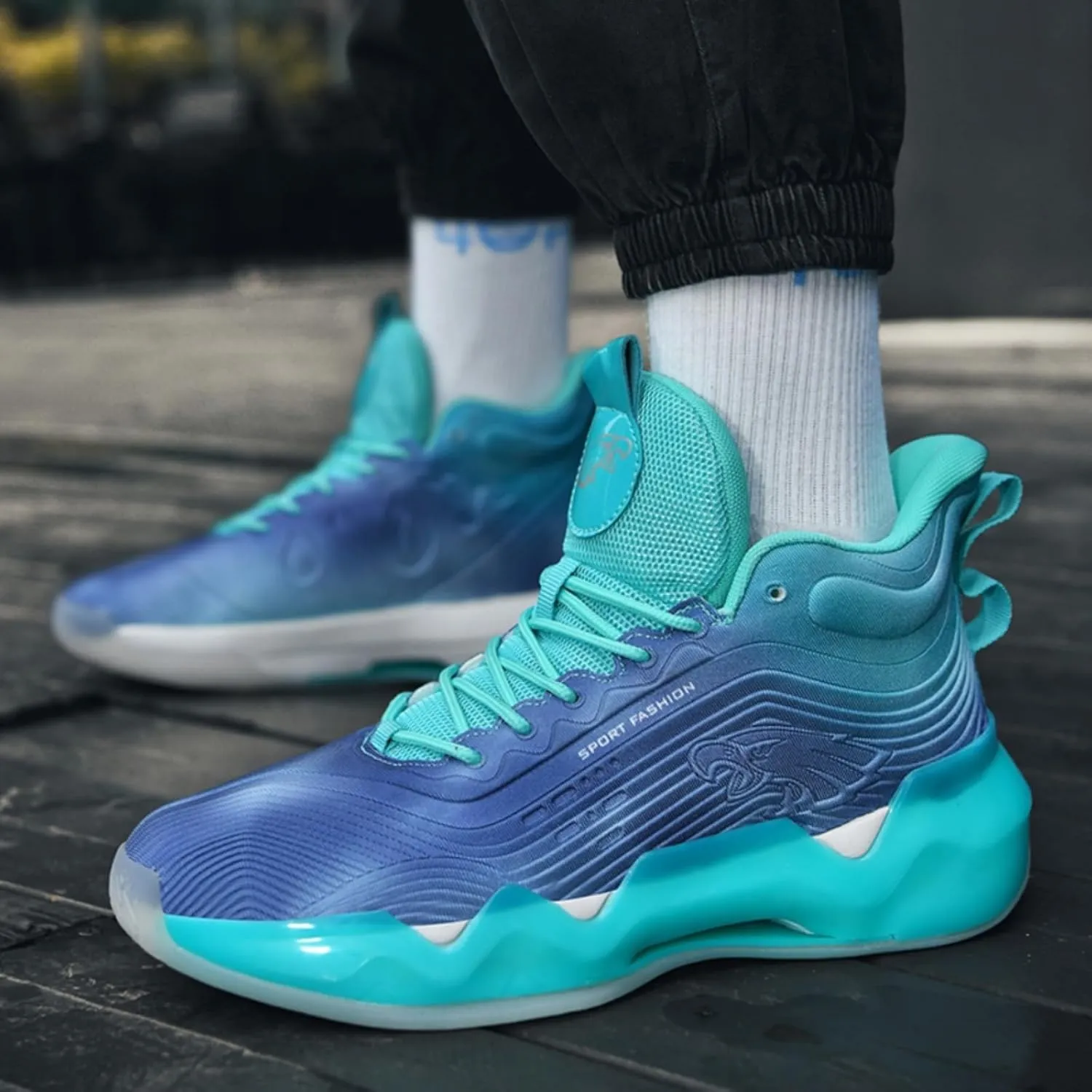 Womens Fashion Colorful Painting High Top Basketball Shoes Casual Lace Up Running Sneakers Tennis Outdoor Sport Shoes