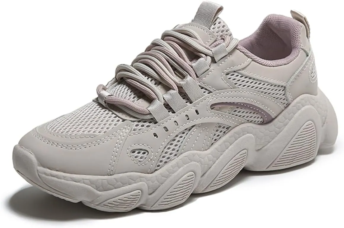Women's Fashion Platform Sneakers Colorful Breathable Mesh Casual Jogging Walking Shoes