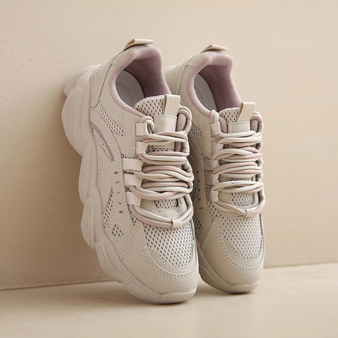 Women's Fashion Platform Sneakers Colorful Breathable Mesh Casual Jogging Walking Shoes