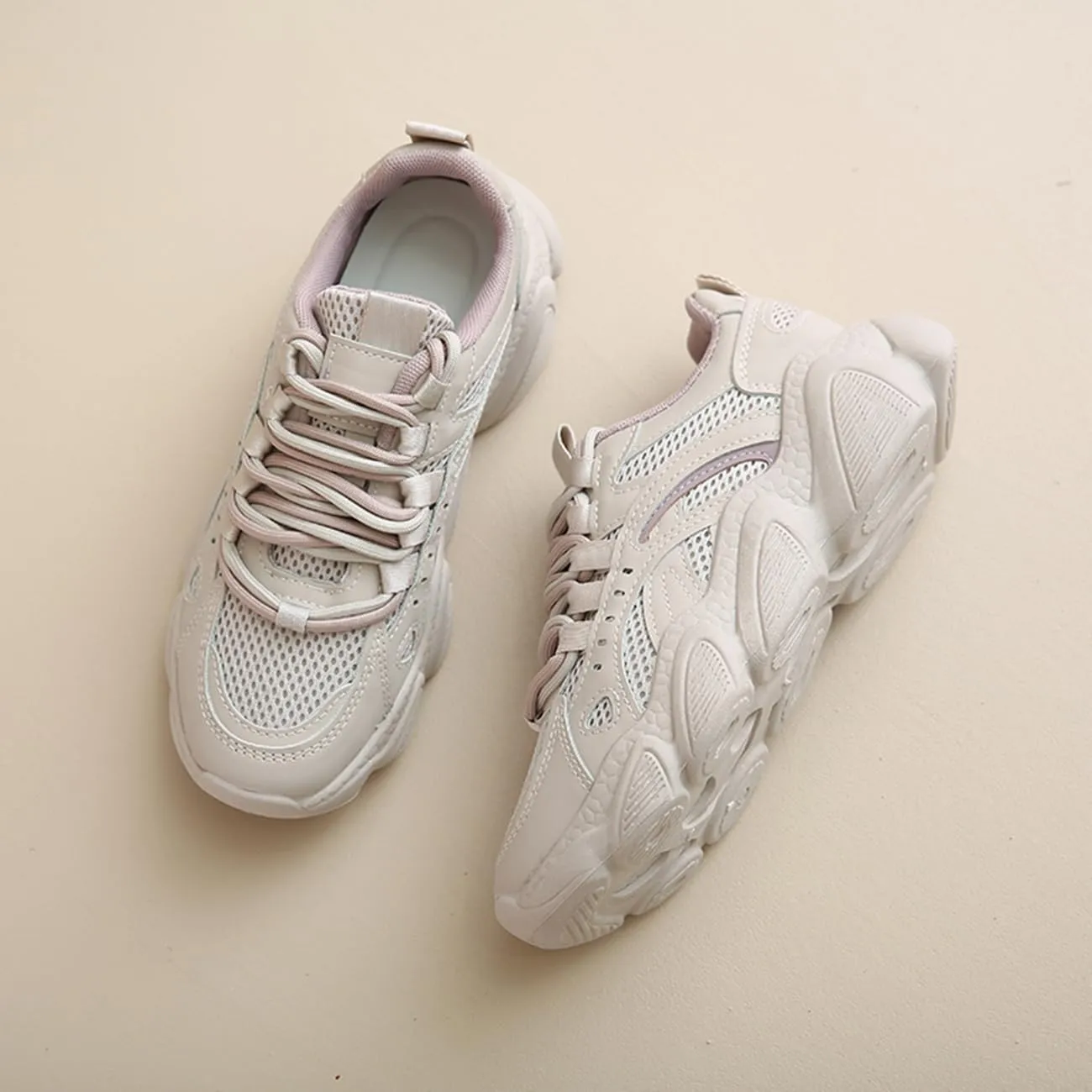 Women's Fashion Platform Sneakers Colorful Breathable Mesh Casual Jogging Walking Shoes