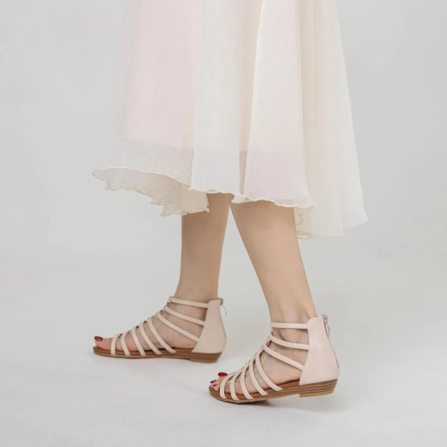 Women's Flat Sandals Comfortable Breathable Straps Sandal Lightweight Sandals Casual Summer Outfits Everyday Walking