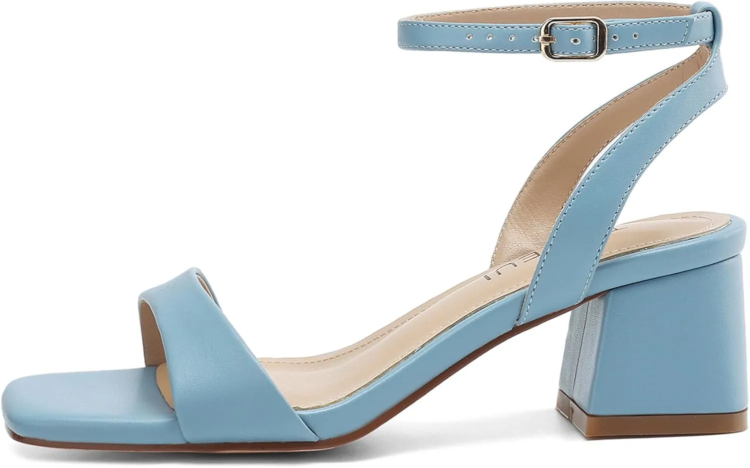Women's Heeled Sandals Strappy Low Block Heels Chunky for Women Comfortable Ankle Strap Open Toe Party Wedding Dress Shoes for Women Dressy