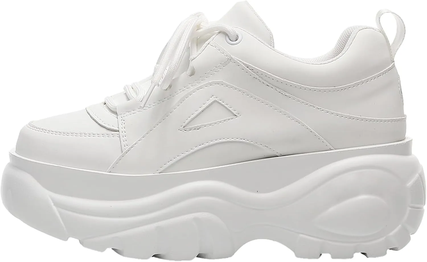 Women's High Platform Chunky Sneakers Lace-up Casual Dad Shoes