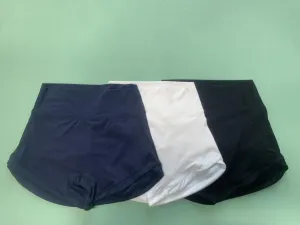Women's High Waisted Yoga Booty Shorts with Pockets, Grey, High Rise